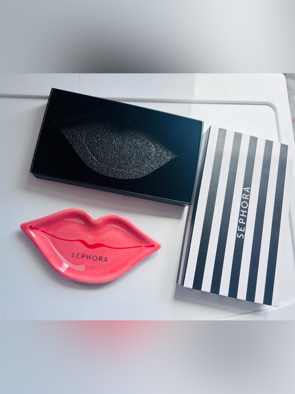 Sephora Coral Pink Lip-Shaped Trinket Tray